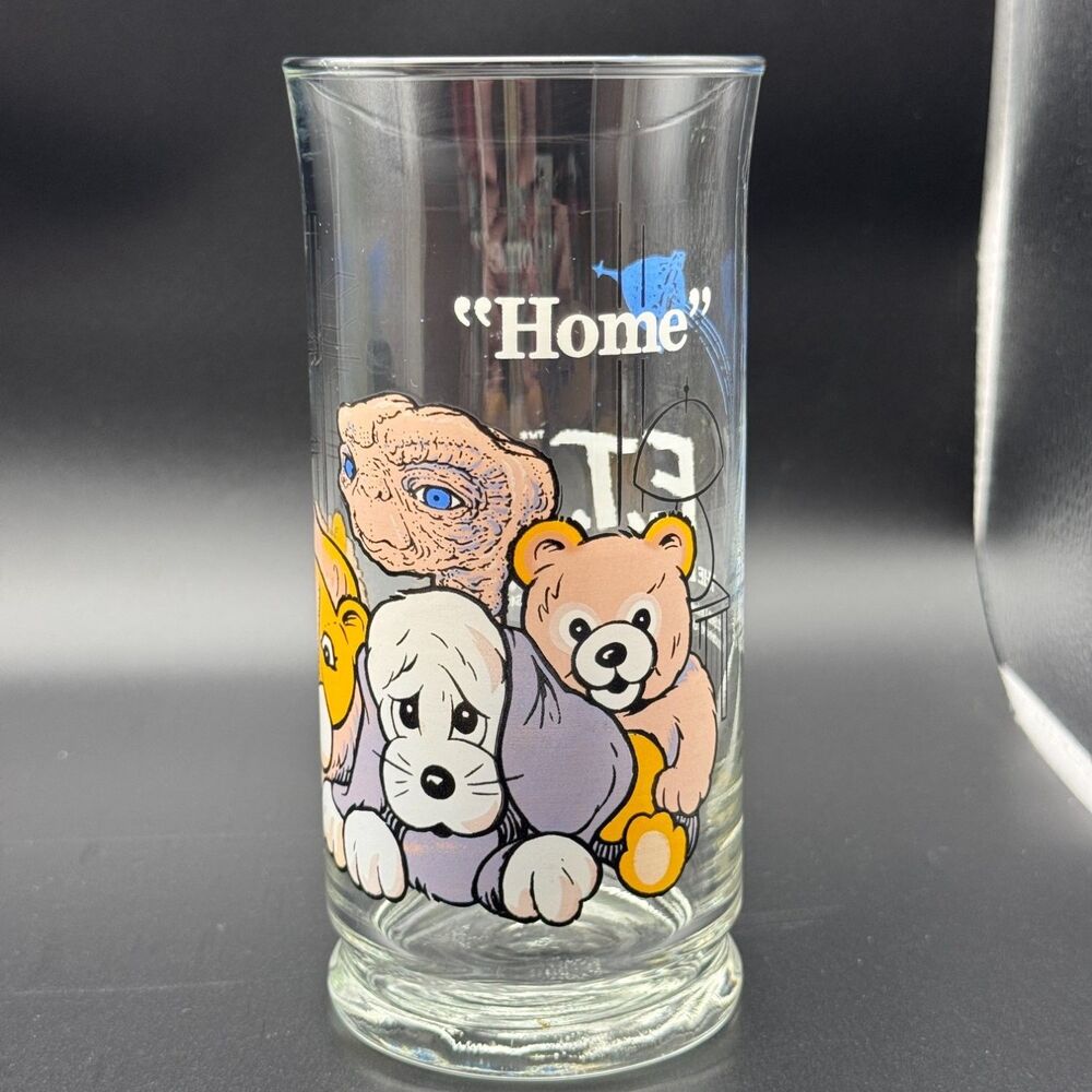 Pizza Hut E.T. the Extra-Terrestrial Collectible Drinking Glass 1980s Clear